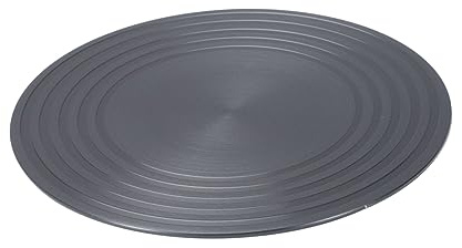Bandeja de Descongelación Redonda de 28cm de Aluminio | Difusor de Calor para Estufa de Gas, Negra, Diseño Especial y Acabado Fino