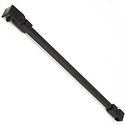 Barre de support murale en acier inoxydable noir mat pour panneau de verre de 6 mm, 8 mm, 10 mm, support de douche fixe sans cadre (50 cm)