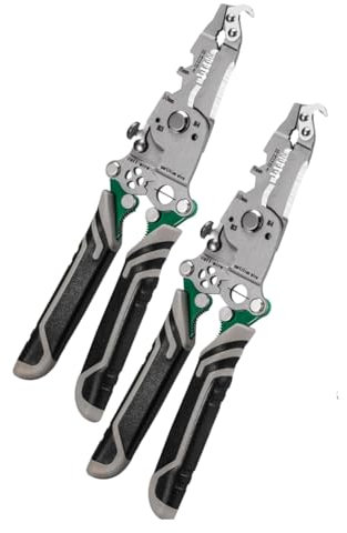 Qerwsdty Pelacables Plegable 18 en 1, Pelacables Plegable Multifuncional, Herramienta Profesional para Electricistas, Pelacables