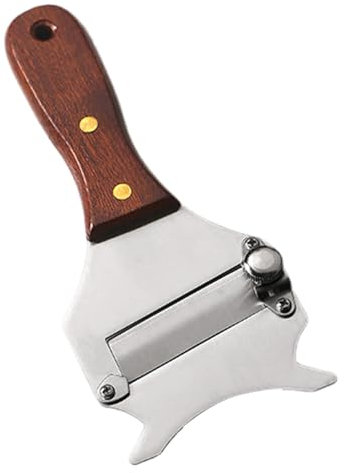 Lufdegim Truffle Slicer, Truffle Grater, Professional Cheese Slicer, Stainless Steel Cheese Fair Adjustable Blade, Cheese Slicer with Wooden Handle for Kitchen, Restaurant, Home, Truffle, Butter