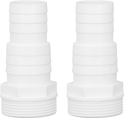 Segrehy Adaptateur pour Tuyau de Pompe de Piscine Plastique 1 1 2 Pouces Raccord Mâle Remplacement pour Piscines et Spas Intérieurs 2 Pièces