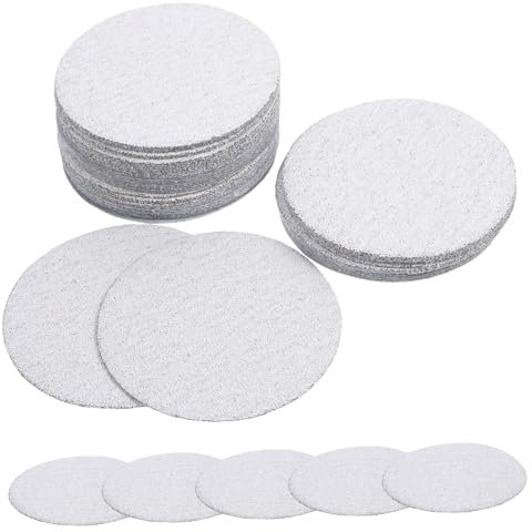 DIYEAH 100 Pcs 4 Inch round Sanding Discs Grit 80 Self-adhesive Alumina Flocking Sandpaper Film Disc for Metal Surfaces and Angle Grinder Use