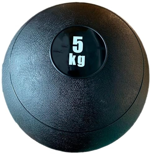 AemaSport Slam Ball Balón Medicinal Desde 2Kg hasta 30Kg - Relleno de Arena, Lanzamientos sin Rebote, Entrenamiento Fuerza, Tonificación (5Kg).