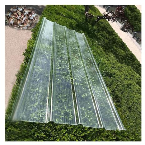 3X Placa de Iluminación Natural, 2,0 mm Chapa Ondulada Prueba de Lluvia, Planchas Transparentes Tejados, Hojas de Techo Corrugado, Placa Ondulada para Exteriores(35x35in=0.9x0.90m-2.0mm)