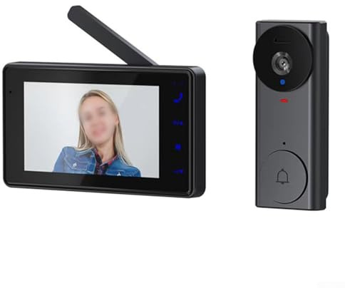 Niceminiwall Videocitofono senza fili con display da 4,3 pollici, citofono bidirezionale duplex, grandangolo 120°, esterno per segnale forte,