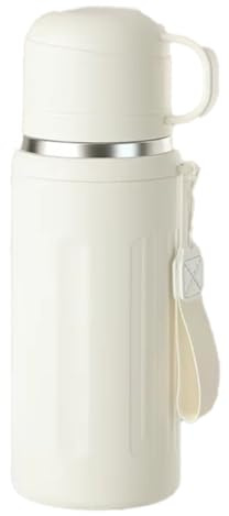 Flaroey Botella de agua al vacío de gran capacidad, botella de agua de acero inoxidable 316 de gran capacidad, portátil, simple, taza para estudiantes A