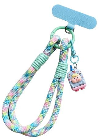 GkgWuxf Laccardino per Telefono,Laccetto Antifurto con Portachiavi - Charm per Cellulare Portatile Portachiavi per Donne Ragazze,Per Natale Compleanno Shopping Viaggio Passeggiata Donne Ragazze