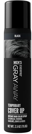 Gray Away Men's Instant Root Cover Up Spray, Black, 2.5 oz