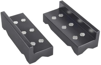 Vise Jaw Protective Inserts Tool with Strong Magnetic Aluminum for an Fittings Assembly(Blue)