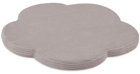 MISIOO Krabbelmatte Baby Spielmatte Floral 80x80 cm – Weiche Schaumstoffmatte mit Cordbezug OEKO-TEX, Rutschfest, Kinder Spielteppich Blume
