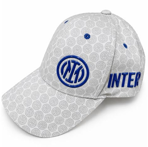 Inter Cappello Ufficiale Modello Baseball con Visiera Curva e Regolabile