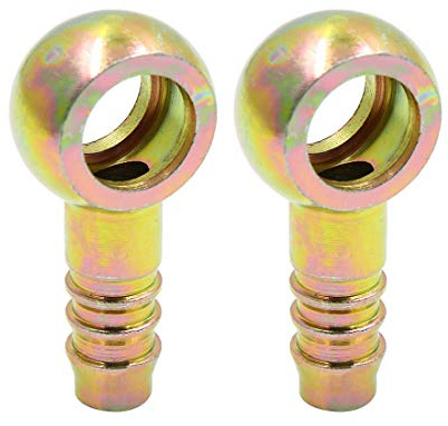 sourcing map 2Stk 10mm ID Schlauchkupplung 14mm Banjo Fitting Kraftstoffleitung Adapter für Motorrad Auto