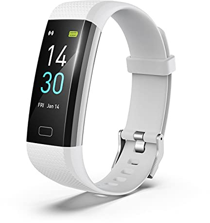 Hi5 S5 fitnessarmband fitness tracker klocka smartklocka IP68 vattentät aktivitetsspårare med puls, sömnmonitor, rörelsepåminnelse, kaloriräknare och meddelandepåminnelsesilver