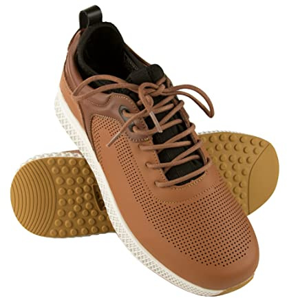 Zerimar Calzado Golf para Hombre | Zapatos Hombre Piel | Zapatos de Golf Hombre | Zapatos Deportivos de Cuero | Zapatos de Golf | Color: Marron Talla 45