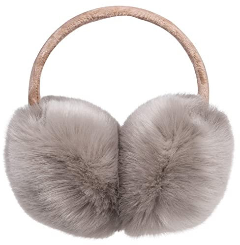BANGDE Ohrenwärmer Damen Plüsch Ohrenschützer Verstellbarer Winter kuscheliger Earmuffs Warme Toll Geschenk für Frauen (Braun), ZLL-21-1214-2
