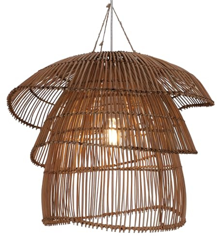 GURU SHOP Deckenlampe handgemacht aus Rattan, modern, Bali, Modell Romario
