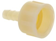 tecuro Schlauchtülle mit IG Überwurf - Ø 10 mm x 3/4 Zoll - Nylon weiß