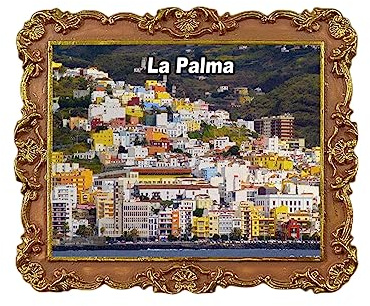 La Palma Islas Canarias España imán nevera recuerdo viaje recuerdo 3D nevera decoración calcomanía magnética artesanía colección