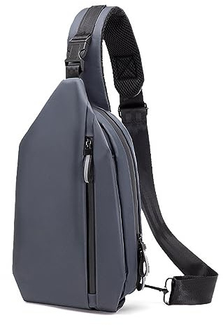 Crossbody Sling Bag, Anti-Diebstahl Herren Brusttasche, Wasserdicht Umhängetasche Wandern Brust Rucksack für Herren und Damen