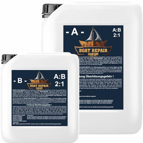 Resina epossidica Boat Repair 3,0 kg resina epossidica per la riparazione di barche, costruzione di barche, auto, aeronautica, modellismo, costruzione di stampi, prototipazione auto vetroresina 2K e