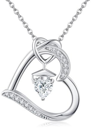 DAYLINLOVE Graduierung Halskette S925 Sterling Silber Klasse von 2025 Bachelor Cap Halsketten Klasse von 2026 Herz Anhänger College High School Graduierung Schmuck Geschenke für Frauen