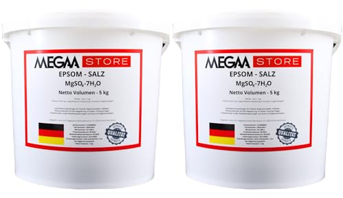 Megaa store EPSOM Salz Bittersalz | 1kg bis 25kg | Natürliches Salz Magnesiumsulfat Konzentrierte Magnesium quelle Lindert Muskelkater Stärkt Immunsystem Körperpflege Badesalz für Magnesium Bäder