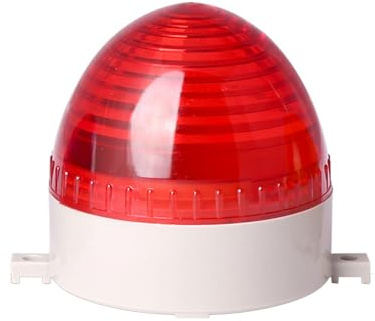 MACHSWON Petit voyant d'avertissement TB-60 silencieux universel stroboscopique rouge LED d'urgence clignotant lampe d'avertissement usines machines de transport industrie lampe d'alarme DC24V