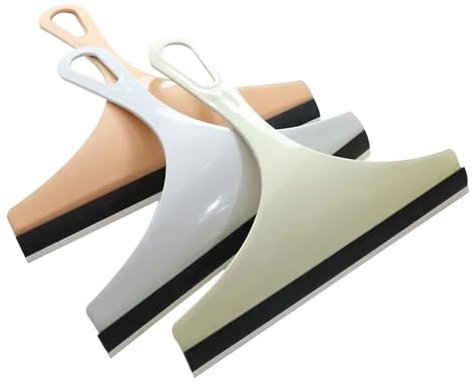 3PCS Shower Squeegee, Multipurpose Rubber Scraper for Mirror Tile Car Bathroom Kitchen Glass Floor, 22 * 19.5cm Squeegee