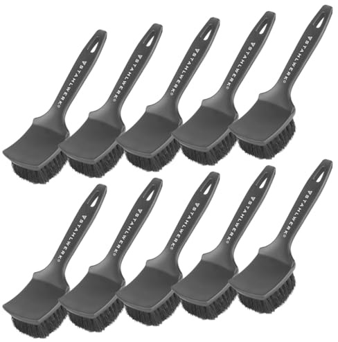 STAHLWERK Felgenbürste 10er Set Autoreinigungsbürste | Detailing-Bürste | Radbürste | Felgenreiniger | Pflegebürste | Autowaschbürste | Universal-Bürste