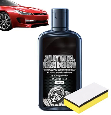 120 G - Pasta lucidante per cerchi in lega di alluminio, correttore di imperfezioni dei mozzi | Pasta antigraffio, formula di ripristino dei cerchi per veicoli