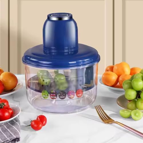 Peladora eléctrica de Uvas de 50 W, peladora automática de Tomates pequeños en 25 s, peladora de Tomates Cherry, peladora de Frutas Comercial, fácil de Limpiar for el hogar y la Cocina.(Blue)