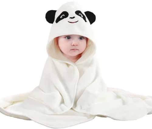 HAGOT Hooded Baby Towel, 80x80cm Baby Bath Towels, Absorbent Large Toddler Baby Towel for Newborn Baby Boy and Girl