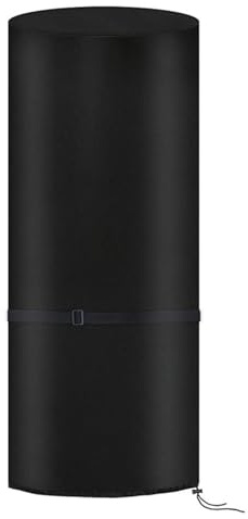Couverture de Chauffe-Patio Imperméable, Housse pour Chauffant Exterieur Rond, Protection pour Chauffage de Terrasse Extérieur Anti-Poussière/Vent (50 x 120 cm)