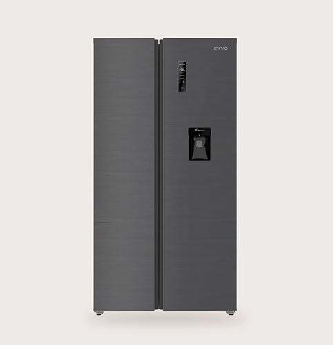 EVVO Frigorífico Americano F91DX Aqua - Nevera Americana No Frost 542L, Motor Inverter, Dispensador de Agua, Clase E, Refrigerador 341L Frigorífico + 201L Congelador
