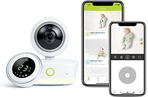 Bebcare iQ - Smart HD Baby Monitor: Full HD 1080p Video, Pan-and-Tilt, Temperature Sensor, Motion and Sound Alert, Stand-Alone Audio Monitor Unit (Without Breathing Sensor Mat)