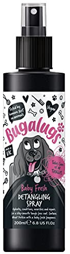 Bugalugs - Entwirrungsspray für Hunde – 200 ml – Aroma Baby Fresh – erleichtert das Bürsten und Macht das Fell weich, ohne Ausspülen, Alkohol und Parabene, ideal für den täglichen Gebrauch oder nach