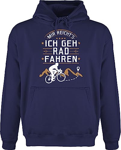 Hoodie Herren Pullover Männer - Radsport - Mir reichts ich geh Rad fahren I Geschenk Radfahren Geschenke - 5XL - Navy Blau - fahrrad biker pullis radfahrer rädern kapuzenpullover fahrradfahrer