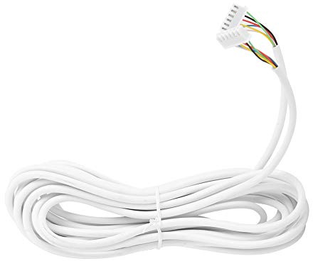 Agatige Intercome Video Cable, 6-Core Wire 5m Round Flexible Copper Cable for Video Door Phone System