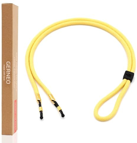 GERNEO® – DAS ORIGINAL – Florenz – Premium Brillenband für Sonnenbrillen & Lesebrillen mit Silber Halterungen – diverse Farben – verstellbar mit Kabelzug & Logogravur
