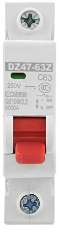 DZ47-63Z-1P, 250 V, DC Separador Solar, 1P MCB Seguridad fotovoltaica CC, protección del interruptor de aire, disyuntor de circuito DC (63 A)
