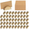 BELLE VOUS Lot de 2x50 Porte-Carte et Cartes en Bois - Supports en Bois Rustiques pour Numéros de Table - Cartes de Nom et de Place - Idéal pour Table d’Anniversaire ou de Mariage