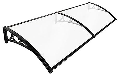 Pensilina Tettoia per Esterno Policarbonato Tettoia per Esterno per Porte Balcone Finestre Protezione Solare Protezione dalla Pioggia (Size : 180x60cm)