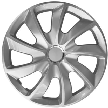Luckyberg Radkappen 14 Zoll Stig | Radzierblenden 4er-Set für die meisten Automarken und Stahlfelgen, Zierkappen in vielen Farben. Felgenabdeckung für Autofelgen. (14 - Silver LACKIERT)
