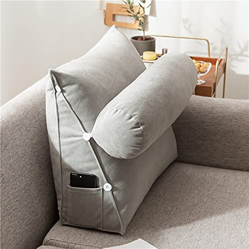 LuminescentDream Nordic Triangle Keilkissen mit Nackenstütze,verstellbares Rückenkeilkissen Lesekissen,Keilkissen Dreieckskissen Rückenstütze 60 * 50 * 20cm