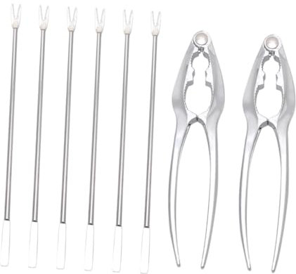 OUNONA 2stücke Meeresfrüchte Werkzeug Set Teilig Hummeröffner Und Edelstahl Gabeln Für Schalentiere Und Nüsse Rostfrei Spülmaschinenfest Für Krabben Und Muscheln