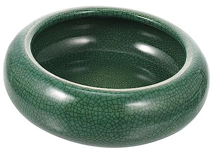 ULDIGI Recipiente de Tinta de Cerámica Verde para Caligrafía China, Lavador de Pinceles Portátil y Ligero, Fácil de Limpiar
