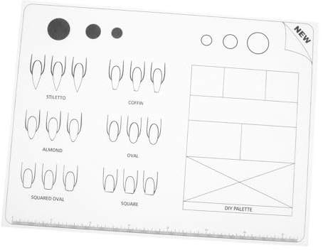 AUTSUPPL Silikonmatte Für Nagelstudio-übung Acryl-nagelkunstmatte Für Maniküre-praxis Fingernagel-trainingsmatte Mit Hoher Konsistenz Für Designer in Ausbildung