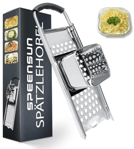 SPEENSUN Spaetzle Maker, Premium Grade Stainless Steel Spaetzle Press, Efficient Homemade Spaetzle and Knoepfle, Dishwasher Safe Spaetzle Noodle Maker with Comfort Handle for Pots Up to 30CM