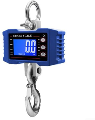 Zoegneer Kranwaage Hakenwaage Hängewaage Digitale Kranwaage 10000kg/500g LCD SBS-KW-10000ZM (blau)