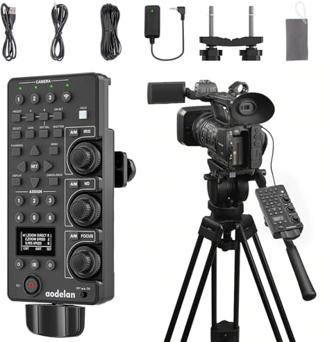 for Sony Camcorder Controller Wireless&Wired Lanc Zoom Remote Control | with Zoom IRIS Focus ND Adjust for Sony TILME-FX6,PXW-FX9,HXR-NX200,DSR-PD150P,HVR-Z7 etc;Replaces Sony RM-30BP